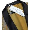imageCOOFANDY Mens Floral Tuxedo Jacket Luxury Embroidered Wedding Blazer Dress Suit for Party DinnerGolden Yellow