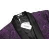 imageCOOFANDY Mens Floral Tuxedo Jacket Luxury Embroidered Wedding Blazer Dress Suit for Party DinnerPurple