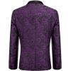 imageCOOFANDY Mens Floral Tuxedo Jacket Luxury Embroidered Wedding Blazer Dress Suit for Party DinnerPurple