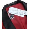 imageCOOFANDY Mens Floral Tuxedo Jacket Luxury Embroidered Wedding Blazer Dress Suit for Party DinnerRed