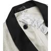 imageCOOFANDY Mens Floral Tuxedo Jacket Luxury Embroidered Wedding Blazer Dress Suit for Party DinnerWhite