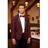 imageCOOFANDY Mens Floral Tuxedo Jacket Luxury Embroidered Wedding Blazer Dress Suit for Party DinnerWine Red