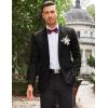 imageCOOFANDY Mens Floral Tuxedo Jacket Paisley Shawl Lapel Stylish Suit Blazer Jacket for Wedding Dinner Party PromBlack