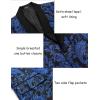 imageCOOFANDY Mens Floral Tuxedo Jacket Paisley Shawl Lapel Stylish Suit Blazer Jacket for Wedding Dinner Party PromBlackblue