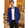 imageCOOFANDY Mens Floral Tuxedo Jacket Paisley Shawl Lapel Stylish Suit Blazer Jacket for Wedding Dinner Party PromNave Blue