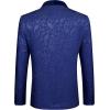 imageCOOFANDY Mens Floral Tuxedo Jacket Paisley Shawl Lapel Stylish Suit Blazer Jacket for Wedding Dinner Party PromNave Blue