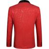 imageCOOFANDY Mens Floral Tuxedo Jacket Paisley Shawl Lapel Stylish Suit Blazer Jacket for Wedding Dinner Party PromRed