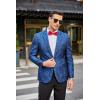 imageCOOFANDY Mens Floral Tuxedo Jackets Slim Fit Suit Blazer Jacket for Wedding Dinner PromRoyal Blue