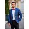 imageCOOFANDY Mens Floral Tuxedo Jackets Slim Fit Suit Blazer Jacket for Wedding Dinner PromRoyal Blue