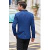 imageCOOFANDY Mens Floral Tuxedo Suit Jacket Slim Fit Dinner Jacket Party Prom Wedding Blazer JacketsBlue Jacquard 