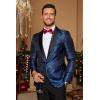 imageCOOFANDY Mens Floral Tuxedo Suit Jacket Slim Fit Dinner Jacket Party Prom Wedding Blazer JacketsBlue02
