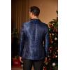 imageCOOFANDY Mens Floral Tuxedo Suit Jacket Slim Fit Dinner Jacket Party Prom Wedding Blazer JacketsBlue02