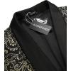 imageCOOFANDY Mens Floral Tuxedo Suit Jacket Slim Fit Dinner Jacket Party Prom Wedding Blazer JacketsGolden Paisley Pattern