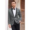 imageCOOFANDY Mens Floral Tuxedo Suit Jacket Slim Fit Dinner Jacket Party Prom Wedding Blazer JacketsGrey