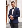 imageCOOFANDY Mens Floral Tuxedo Suit Jacket Slim Fit Dinner Jacket Party Prom Wedding Blazer JacketsNavy Blue