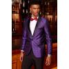 imageCOOFANDY Mens Floral Tuxedo Suit Jacket Slim Fit Dinner Jacket Party Prom Wedding Blazer JacketsPurple
