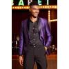 imageCOOFANDY Mens Floral Tuxedo Suit Jacket Slim Fit Dinner Jacket Party Prom Wedding Blazer JacketsPurple