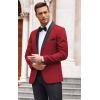 imageCOOFANDY Mens Floral Tuxedo Suit Jacket Slim Fit Dinner Jacket Party Prom Wedding Blazer JacketsRed