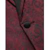 imageCOOFANDY Mens Floral Tuxedo Suit Jacket Slim Fit Dinner Jacket Party Prom Wedding Blazer JacketsRed Black