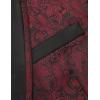 imageCOOFANDY Mens Floral Tuxedo Suit Jacket Slim Fit Dinner Jacket Party Prom Wedding Blazer JacketsRed Black