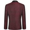 imageCOOFANDY Mens Floral Tuxedo Suit Jacket Slim Fit Dinner Jacket Party Prom Wedding Blazer JacketsRed Black