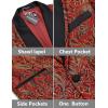 imageCOOFANDY Mens Floral Tuxedo Suit Jacket Slim Fit Dinner Jacket Party Prom Wedding Blazer JacketsRed Paisley Pattern