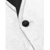 imageCOOFANDY Mens Floral Tuxedo Suit Jacket Slim Fit Dinner Jacket Party Prom Wedding Blazer JacketsWhite