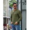 imageCOOFANDY Mens Henley Long Sleeve Shirts Casual Button TShirt Pullover Basic Tees with PocketArmy Green