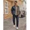 imageCOOFANDY Mens Henley Shirt Long Sleeve Casual Stretch Solid TShirts Fashion Pullover Lightweight Fall TopsKhaki