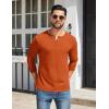 imageCOOFANDY Mens Henley Shirts Cotton Long Sleeve V Neck Button Basic Tees Plain Casual PulloverCaramel