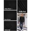 imageCOOFANDY Mens Henley Shirts Long Sleeve Basic Waffle Pique Pullover TShirt with PocketBlack