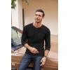 imageCOOFANDY Mens Henley Shirts Long Sleeve Basic Waffle Pique Pullover TShirt with PocketBlack