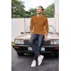 imageCOOFANDY Mens Henley Shirts Long Sleeve Basic Waffle Pique Pullover TShirt with PocketBrown