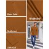 imageCOOFANDY Mens Henley Shirts Long Sleeve Basic Waffle Pique Pullover TShirt with PocketBrown