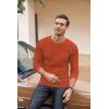 imageCOOFANDY Mens Henley Shirts Long Sleeve Basic Waffle Pique Pullover TShirt with PocketCaramel