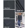 imageCOOFANDY Mens Henley Shirts Long Sleeve Basic Waffle Pique Pullover TShirt with PocketDark Grey