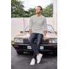 imageCOOFANDY Mens Henley Shirts Long Sleeve Basic Waffle Pique Pullover TShirt with PocketGrey