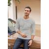 imageCOOFANDY Mens Henley Shirts Long Sleeve Basic Waffle Pique Pullover TShirt with PocketGrey