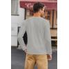 imageCOOFANDY Mens Henley Shirts Long Sleeve Basic Waffle Pique Pullover TShirt with PocketGrey