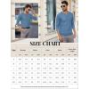 imageCOOFANDY Mens Henley Shirts Long Sleeve Basic Waffle Pique Pullover TShirt with PocketLake Blue