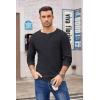 imageCOOFANDY Mens Henley Shirts Long Sleeve Basic Waffle Pique Pullover TShirt with PocketNavy Blue
