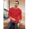 imageCOOFANDY Mens Henley Shirts Long Sleeve Basic Waffle Pique Pullover TShirt with PocketRed