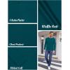 imageCOOFANDY Mens Henley Shirts Long Sleeve Basic Waffle Pique Pullover TShirt with PocketTeal Blue