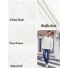 imageCOOFANDY Mens Henley Shirts Long Sleeve Basic Waffle Pique Pullover TShirt with PocketWhite