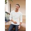 imageCOOFANDY Mens Henley Shirts Long Sleeve Basic Waffle Pique Pullover TShirt with PocketWhite