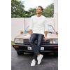 imageCOOFANDY Mens Henley Shirts Long Sleeve Basic Waffle Pique Pullover TShirt with PocketWhite
