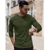 imageCOOFANDY Mens Henley Shirts Long Sleeve Button TShirt Lightweight Fashion Casual Pullover ShirtArmy Green