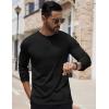 imageCOOFANDY Mens Henley Shirts Long Sleeve Button TShirt Lightweight Fashion Casual Pullover ShirtBlack