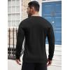 imageCOOFANDY Mens Henley Shirts Long Sleeve Button TShirt Lightweight Fashion Casual Pullover ShirtBlack