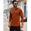 imageCOOFANDY Mens Henley Shirts Long Sleeve Button TShirt Lightweight Fashion Casual Pullover ShirtCaramel
